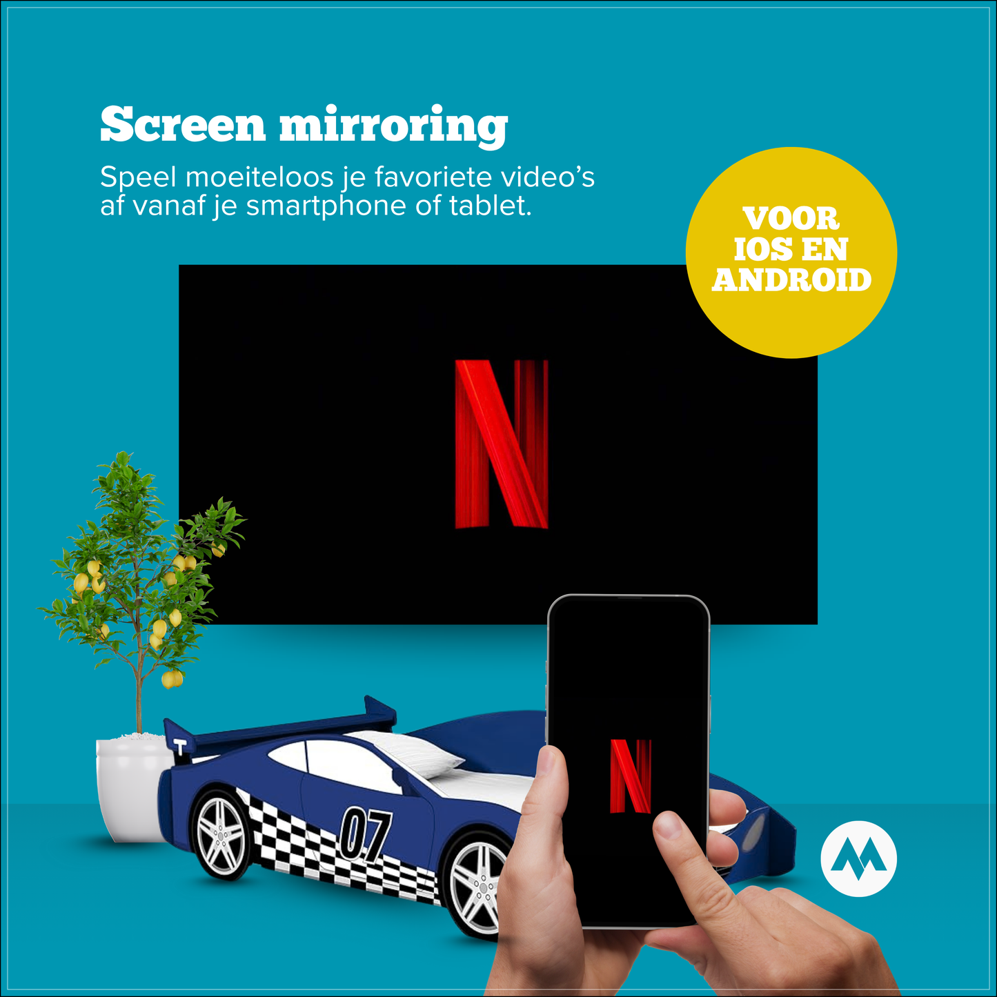 Minolux® Witte Mini Beamer – Draagbare Full HD Projector voor Thuis & Entertainment