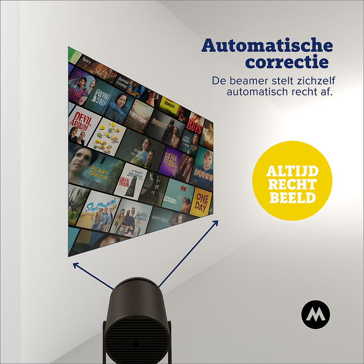 Minolux® Zwarte Mini Beamer – Draagbare Full HD Projector